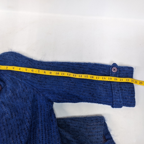 Vintage Bardolino Luxury Blue Mohair Long Coat, ANNA Collection, Scotland, Med - Picture 11 of 15